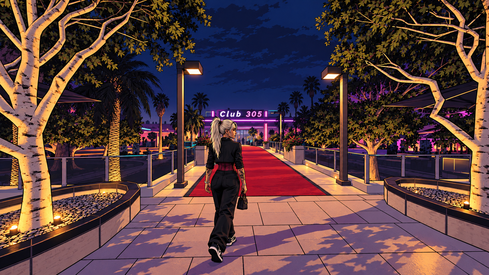 A guest making a final arrival
